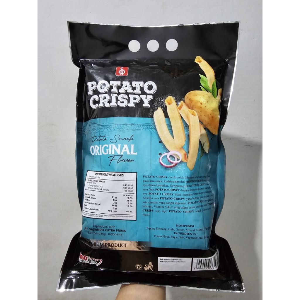 

Kerupuk Potato Crispy / Kerupuk Kentang rasa Original 200gram