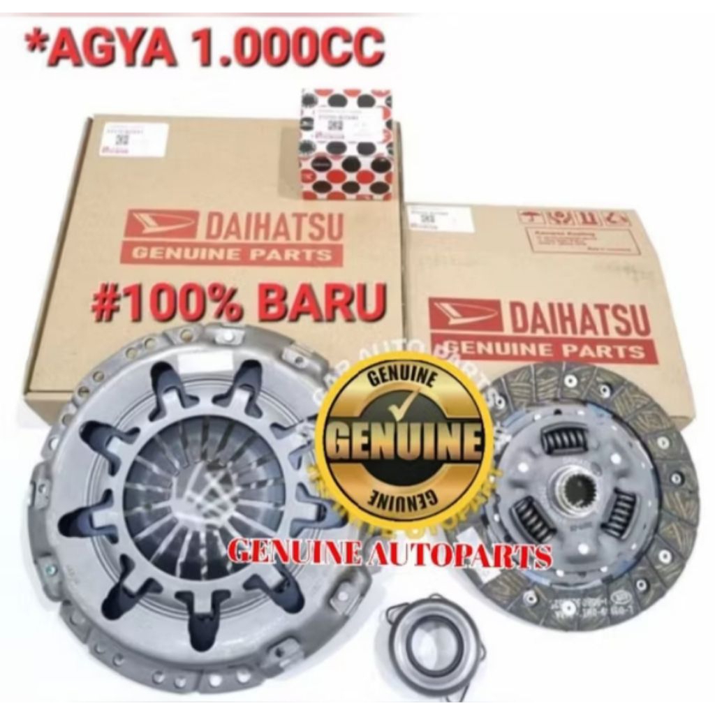 PLAT KOPLING KAMPAS KOPLING SET ORI TOYOTA AGYA 1.0 1000CC/AYLA 1.0 1000CC ORI GARANSI