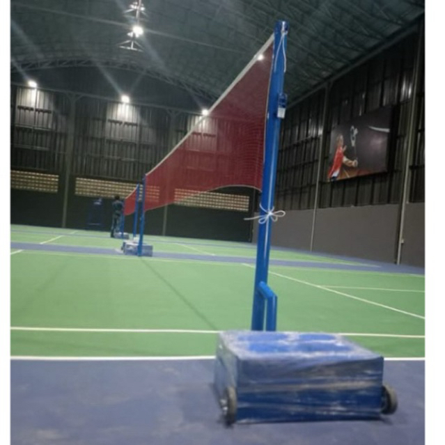 tiang badminton portabel  + net