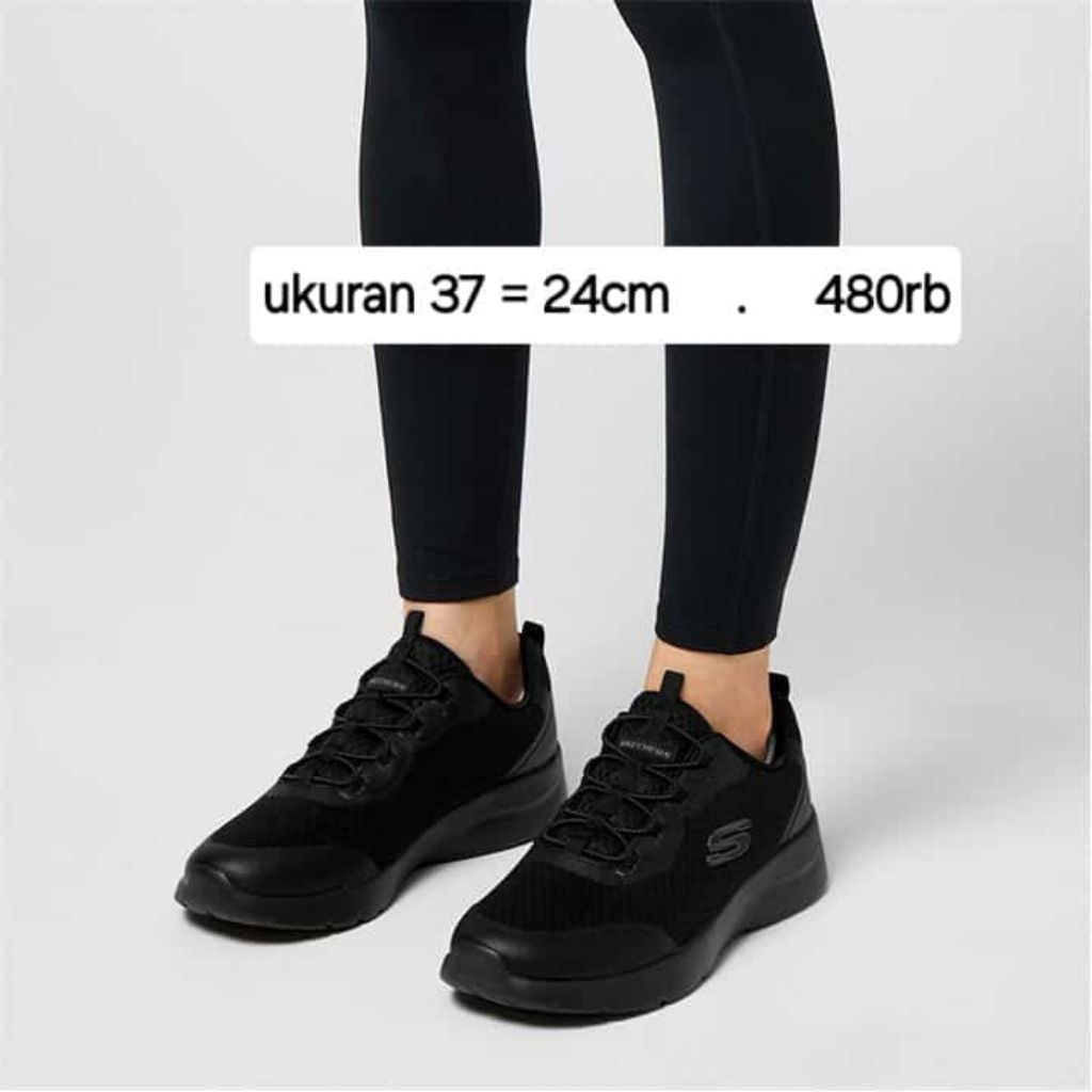sepatu sekolah skechers original hitam polos