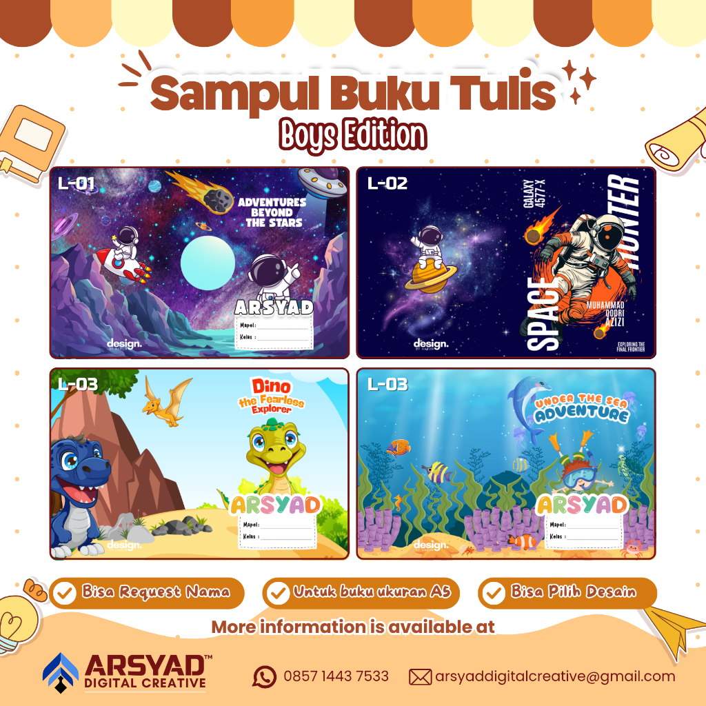 

Sampul Buku Tulis Sekolah Costum