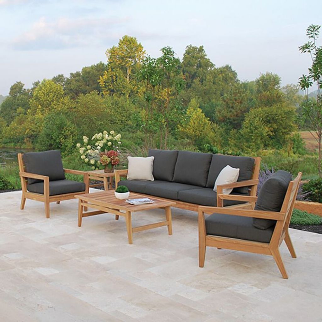 set sofa sante sofa outdoor minimalis jati
