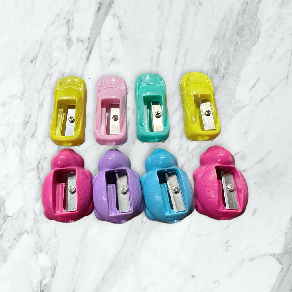 

raitan/serutan pensil motif binatang dan mobil