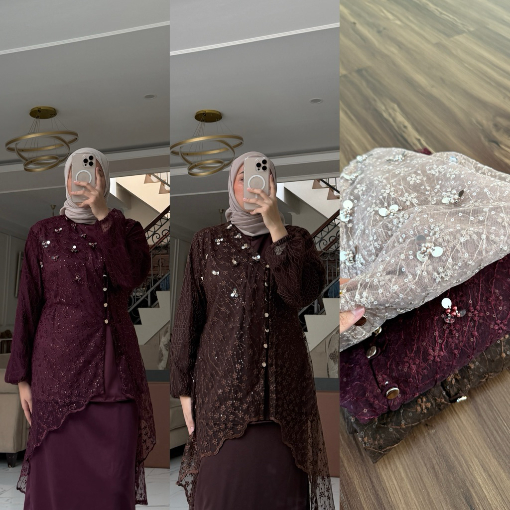 Helwa Payet Outer atau beli oneset rok Dress Lamaran Kondangan