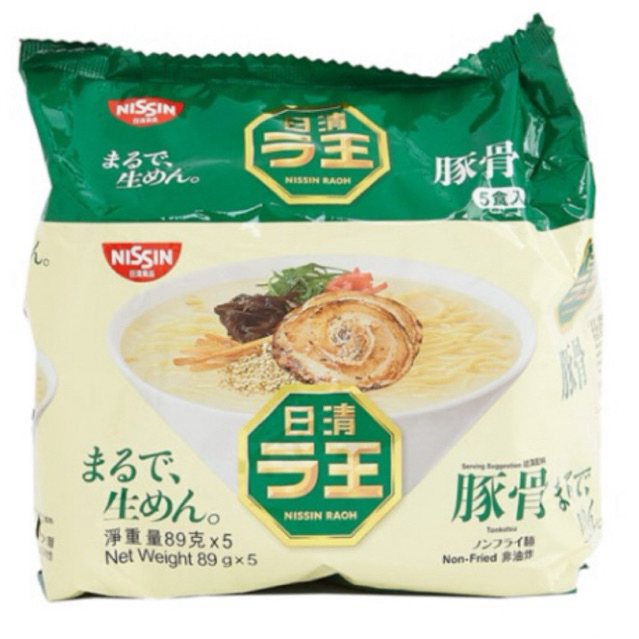 

[TERMURAH] Nissin RAOH Tonkotsu Ramen 89g Pork Bone Broth King Of Ramen