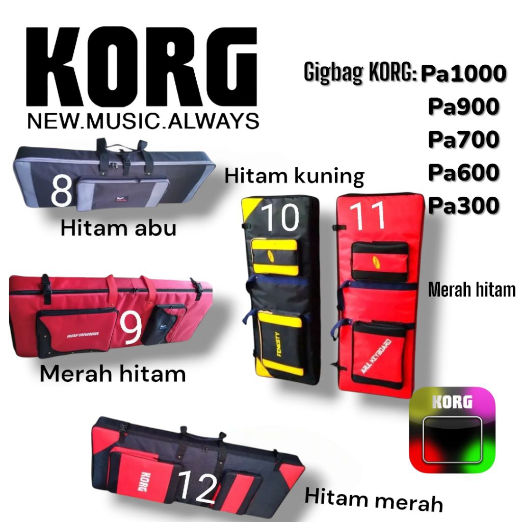 GIGBAG KORG PA600,PA700,PA900,PA1000,PA300 ANTI AIR BERKUALITAS