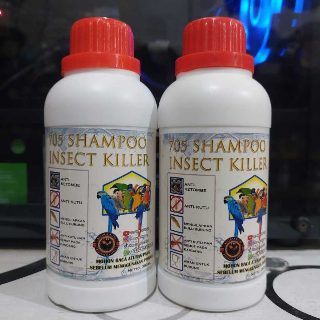 SAMPO BURUNG 705 SHAMPOO INSECT KILLER SAMPO ANTI KUTU TUNGAU BURUNG UNTUK SEMUA JENIS BURUNG KICAU