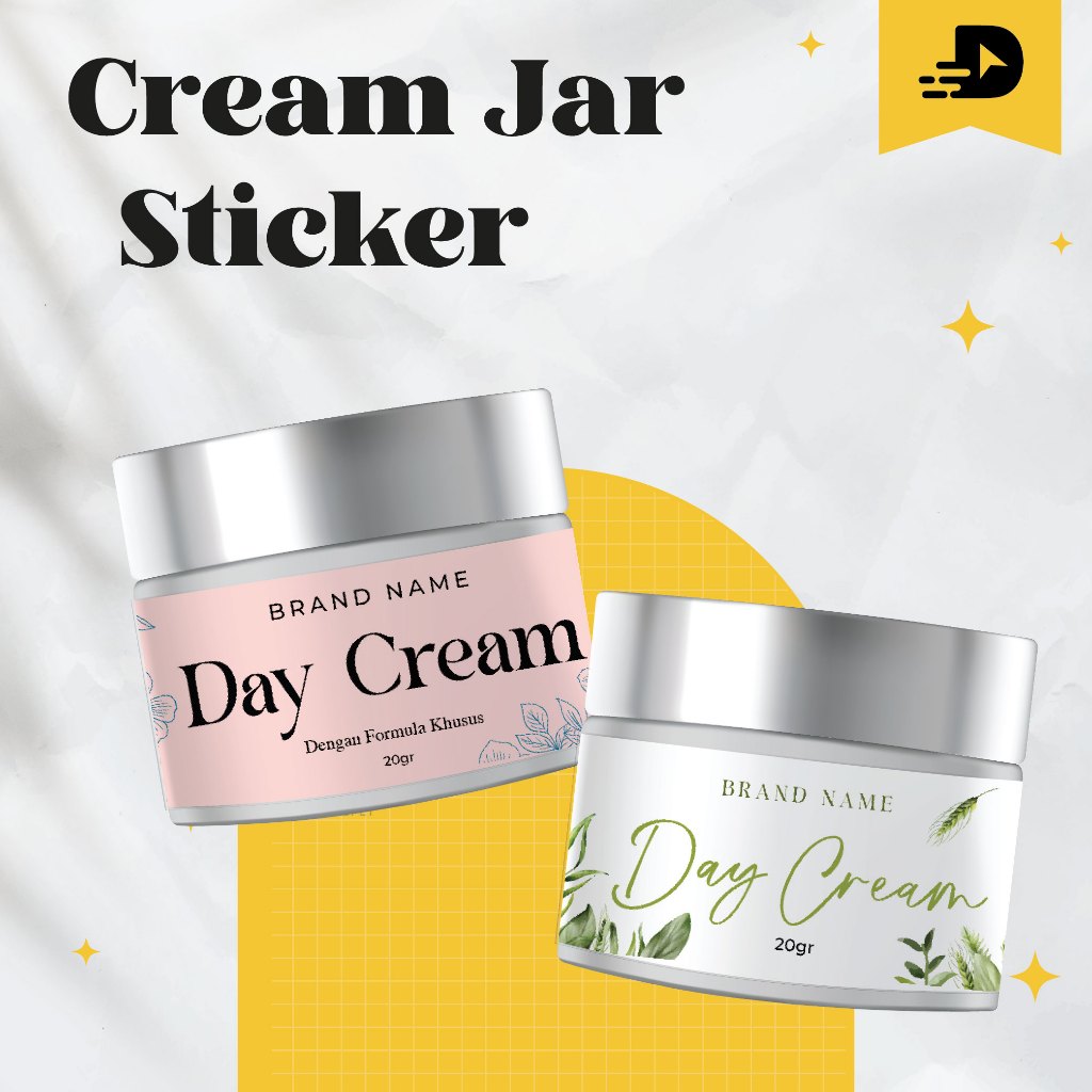 

Stiker Cream Pot / Stiker Cream Jar Custom / Stiker Skin Care