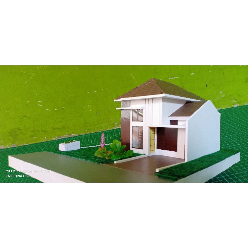 

maket miniatur rumah buat tugas sekolah kuliah skala 1:50