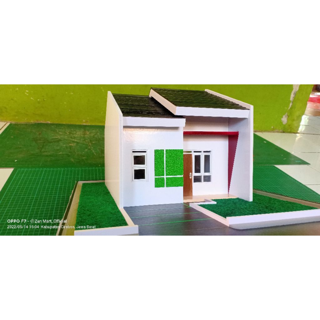 maket rumah subsidi minimalis moder tampak luar saja