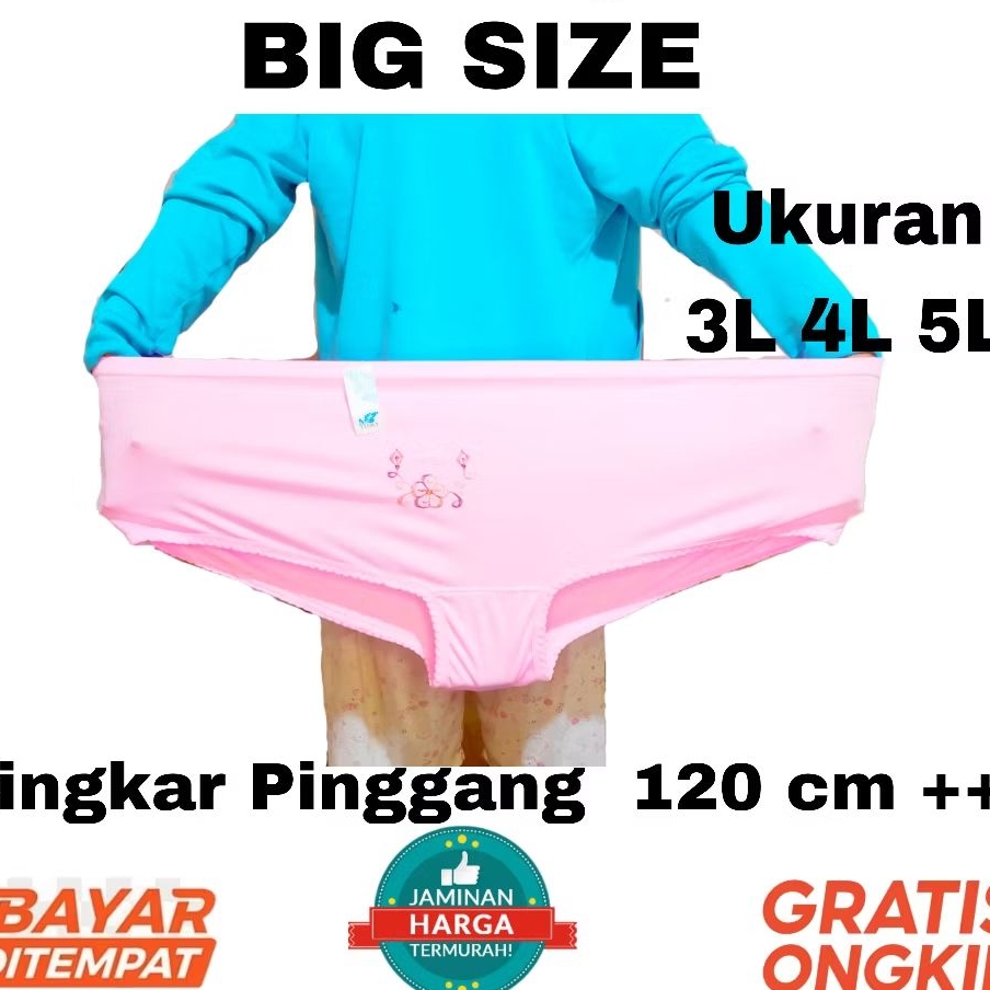 Celana dalam wanita dewasa katun jumbo big size / CD jumbo / bisa untuk ibu hamil / XXXXL murah nyam