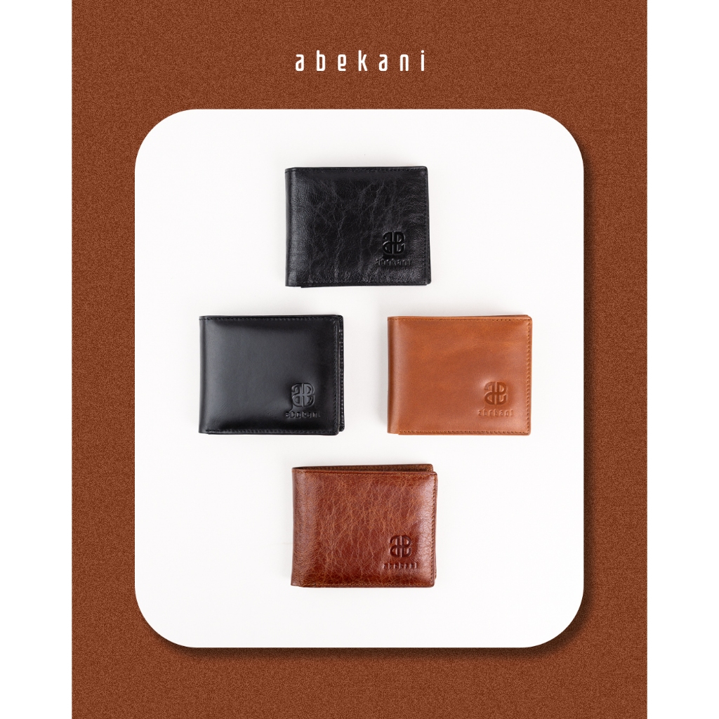 Dompet Kulit Pria Dompet Lipat Abekani Leather LW001 Men Wallet Kulit Sapi Asli Dompet Pria Dompet L