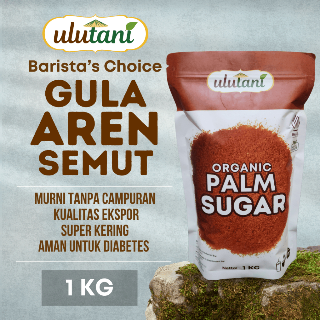 

Gula Aren Bubuk / Gula Aren Semut Murni Organik Premium Export Quality Ulutani 1kg