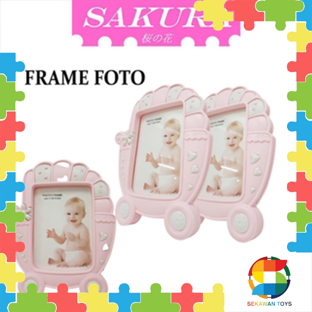 SAKURA Frame Foto/ Figura Foto / Bingkai Foto Bentuk Stroler Bayi 025