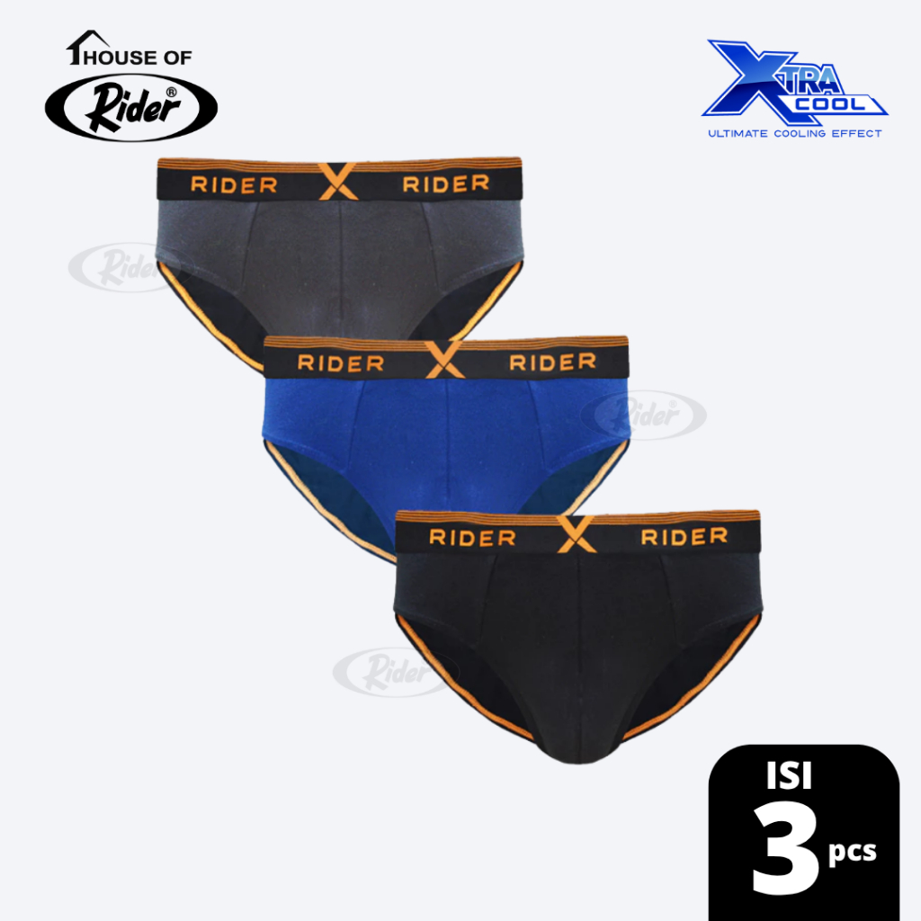 Rider Xtracool R881B Celana Dalam Pria Mini Brief Isi 3 Pcs