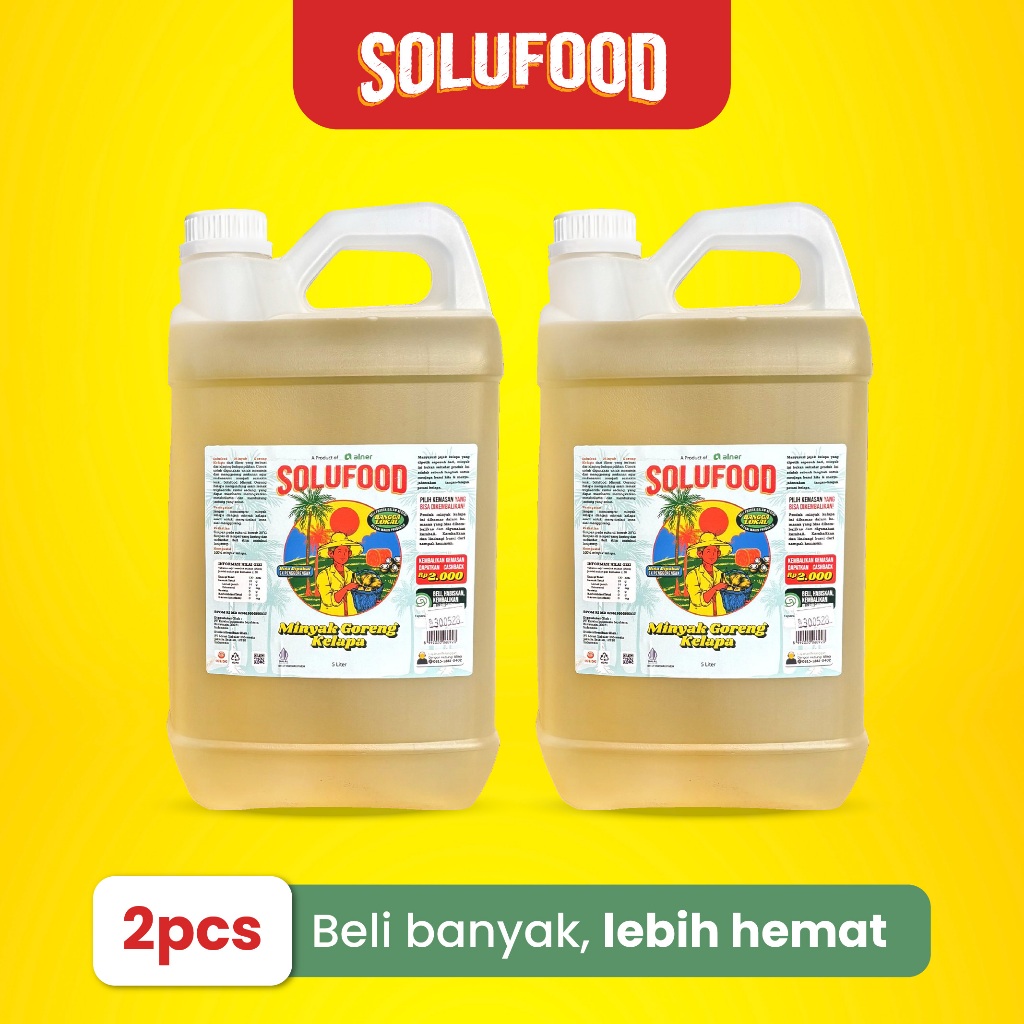

Minyak Goreng Kelapa Solufood 5 Liter - 2 Pcs Jeriken