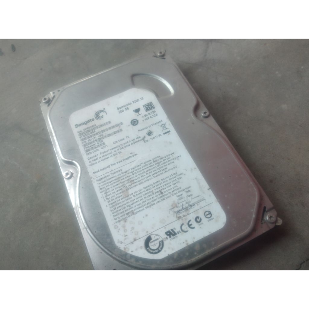 Hardisk Seagate Hdd 250 Gb 7200 Second Sata