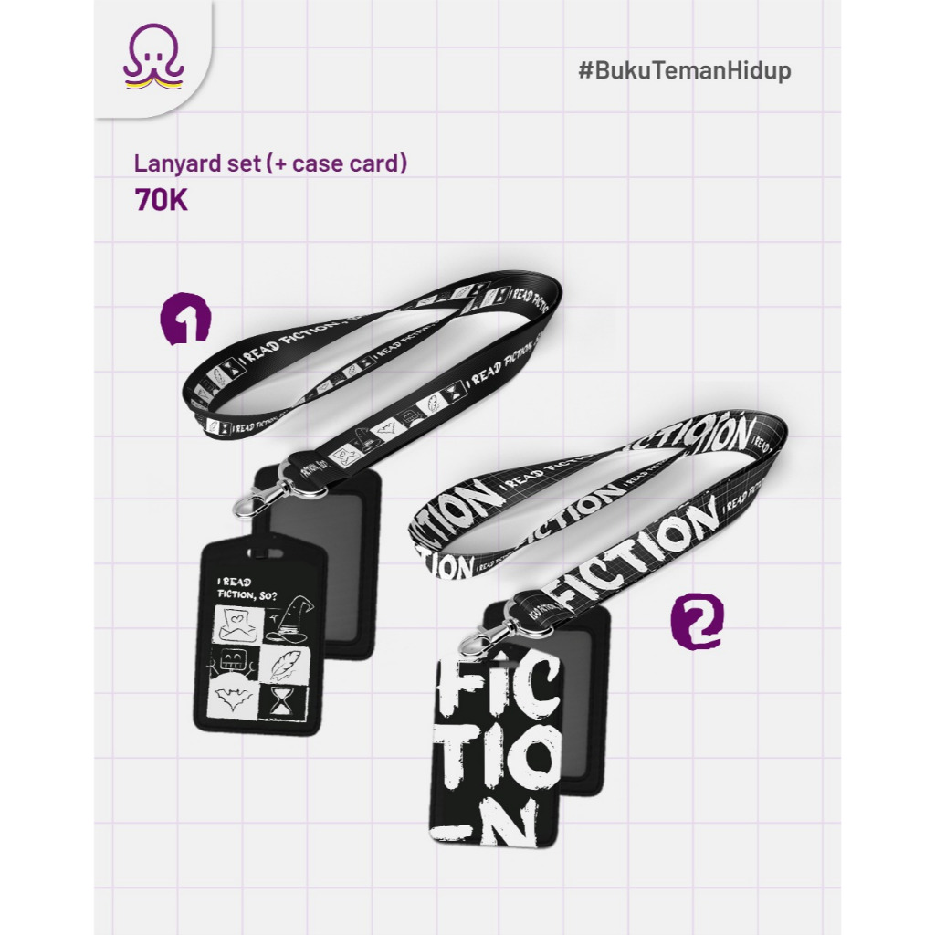 

PRE-ORDER Merch SABI - Lanyard Set "I READ FICTION, SO" | Official Merchandise #BukuTemanHidup