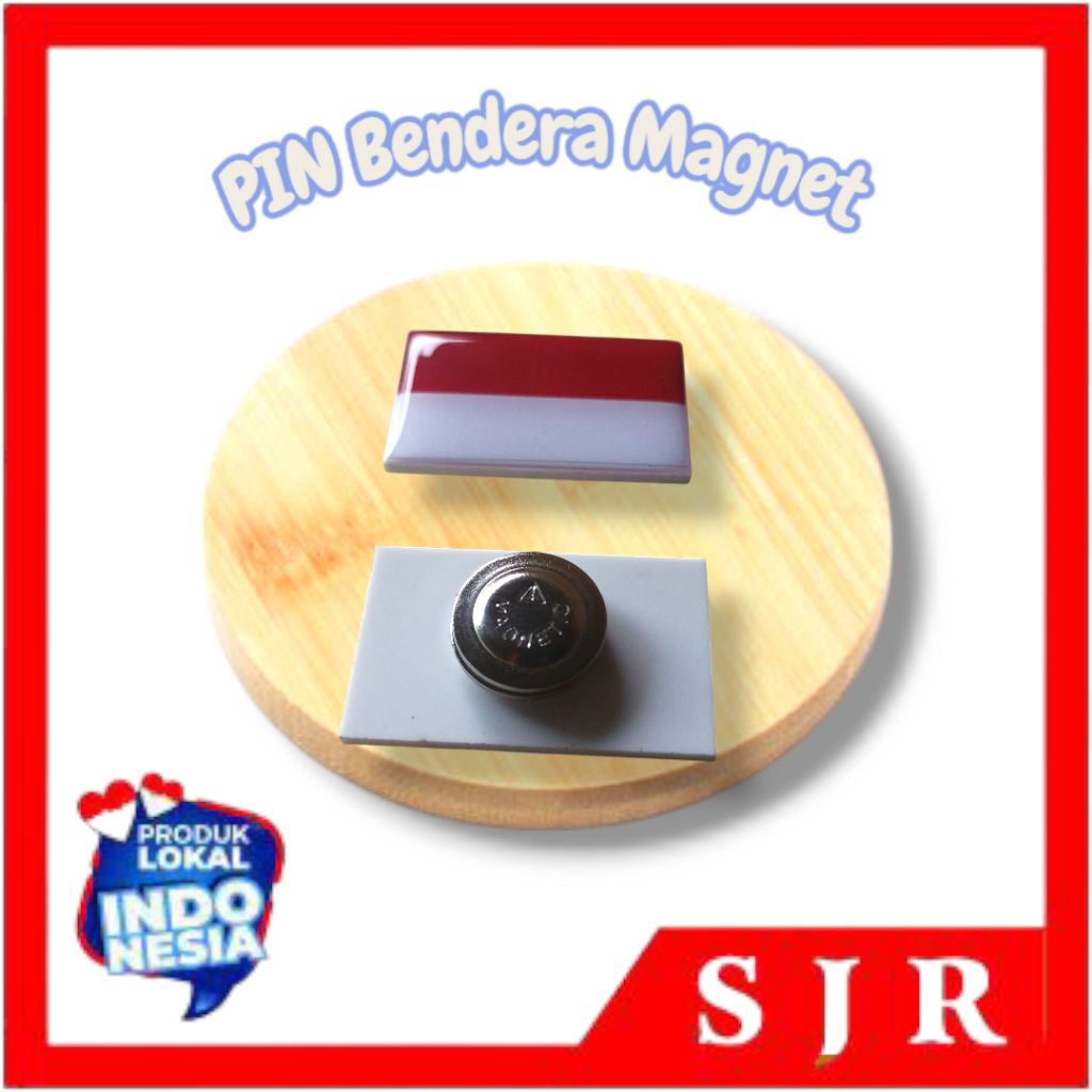 Pin Bendera / Bendera Merah Putih Magnet