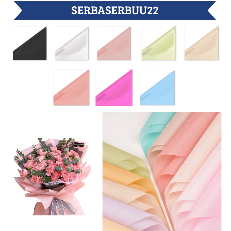

Isi 20 LEMBAR Kertas Buket Bunga Full Color Opp Flower Wrapping Paper Full Color Cellophane KB098 SS22