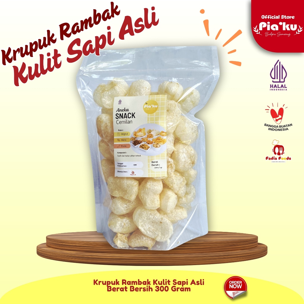 

KERUPUK KULIT SAPI HALAL RAMBAK SAPI ASLI Kemasan Praktis