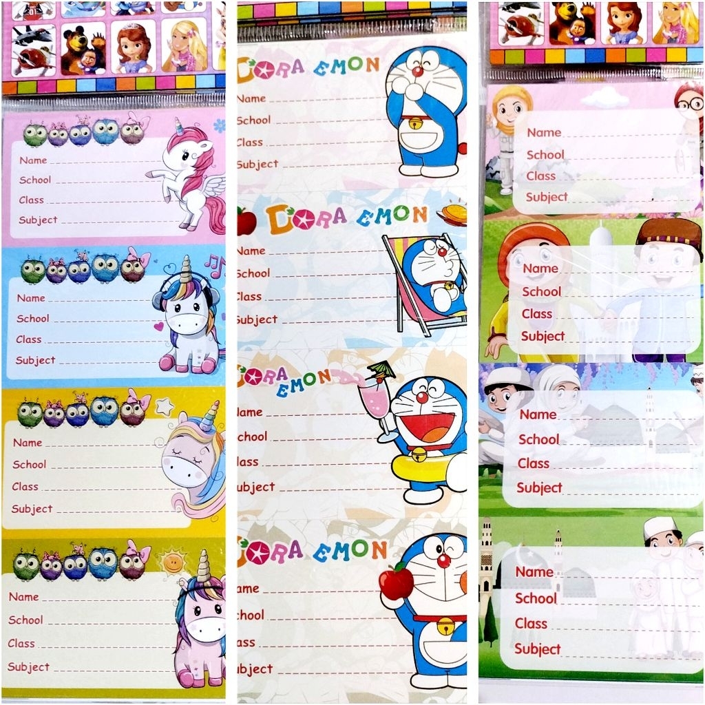 

Isi 32 Stiker Label Nama Buku Tulis Mata Pelajaran Anak Sekolah Karakter Lucu / Stiker Buku Mapel