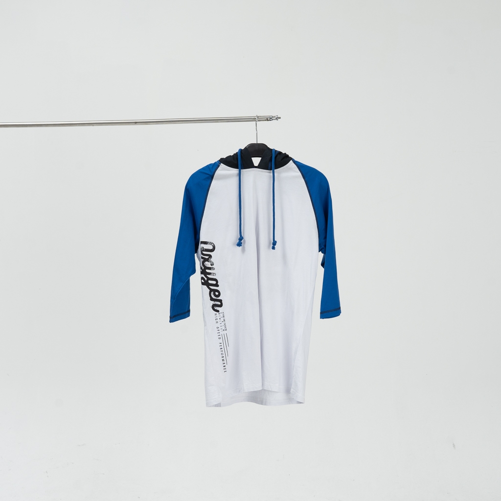 Kaos Hoodie Oxygen Denim Original Murah Berkualitas - Putih Biru (0314)