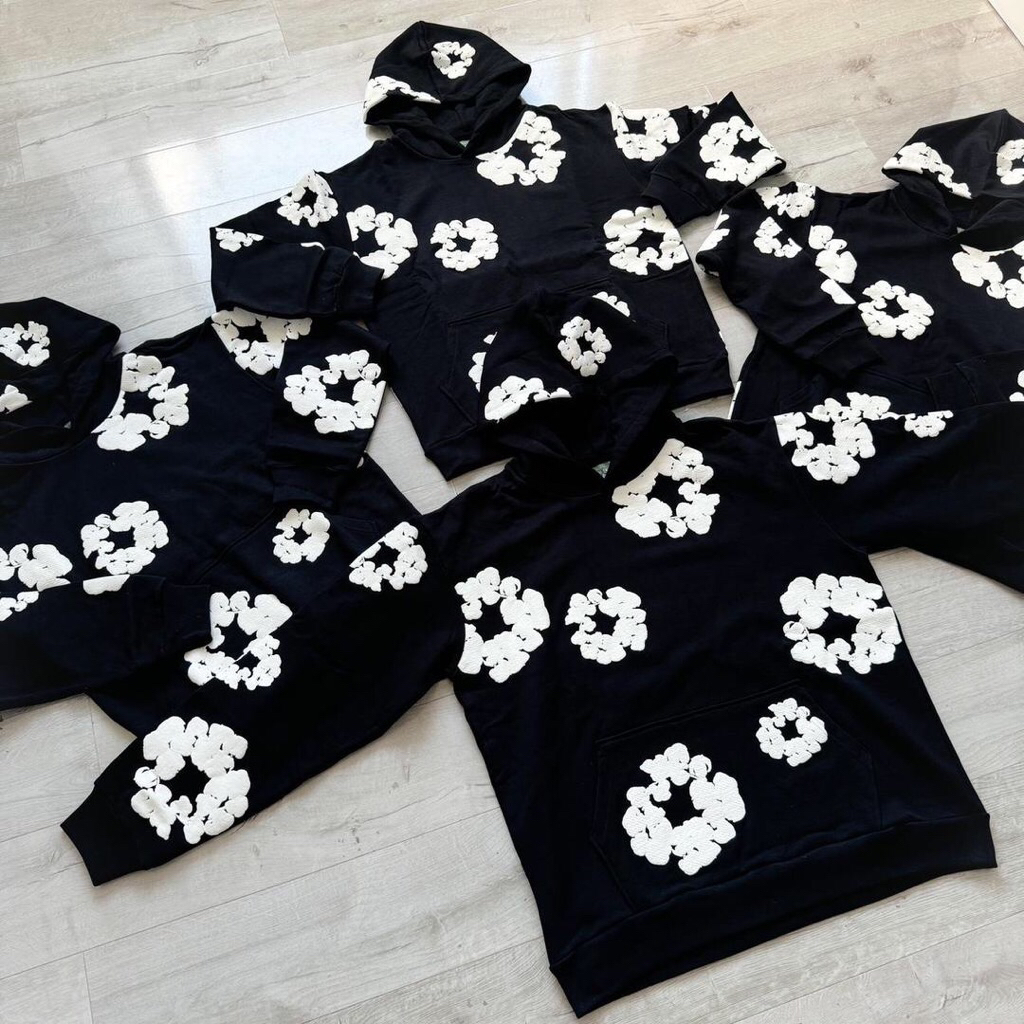 Hoodie Denim Bunga Pull Over Hoodie Hip Hop Skenna Fashion Street Style Sweater Pria Wanita Full Tag