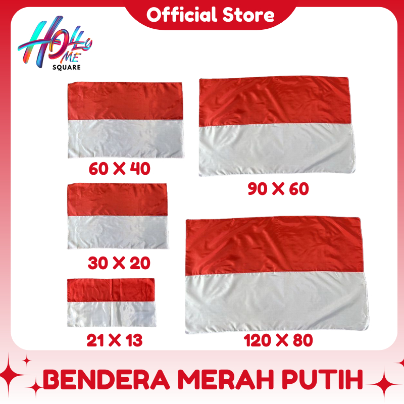 Bendera Merah Putih Indonesia Berkualitas Peles Premium Tebal Panjang Ukuran Kecil Sedang Besar Jumb
