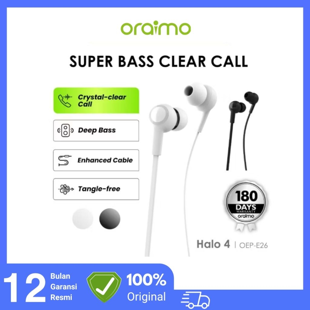 Earphone Oraimo Super Bass (OEP-E26)