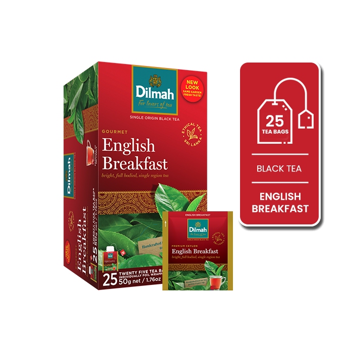 

Dilmah English Breakfast Tea Foil Envelope 25s - Teh Celup