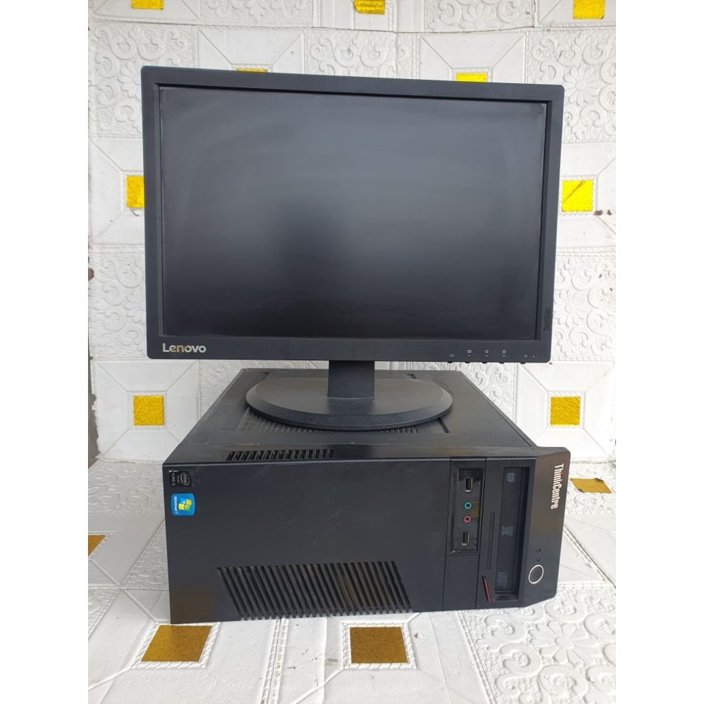 komputer komplit bekas cpu/pc soket 1155 prosesor seri g630 ram 4gb.hdd 500gb+monitor lenovo 20 inch