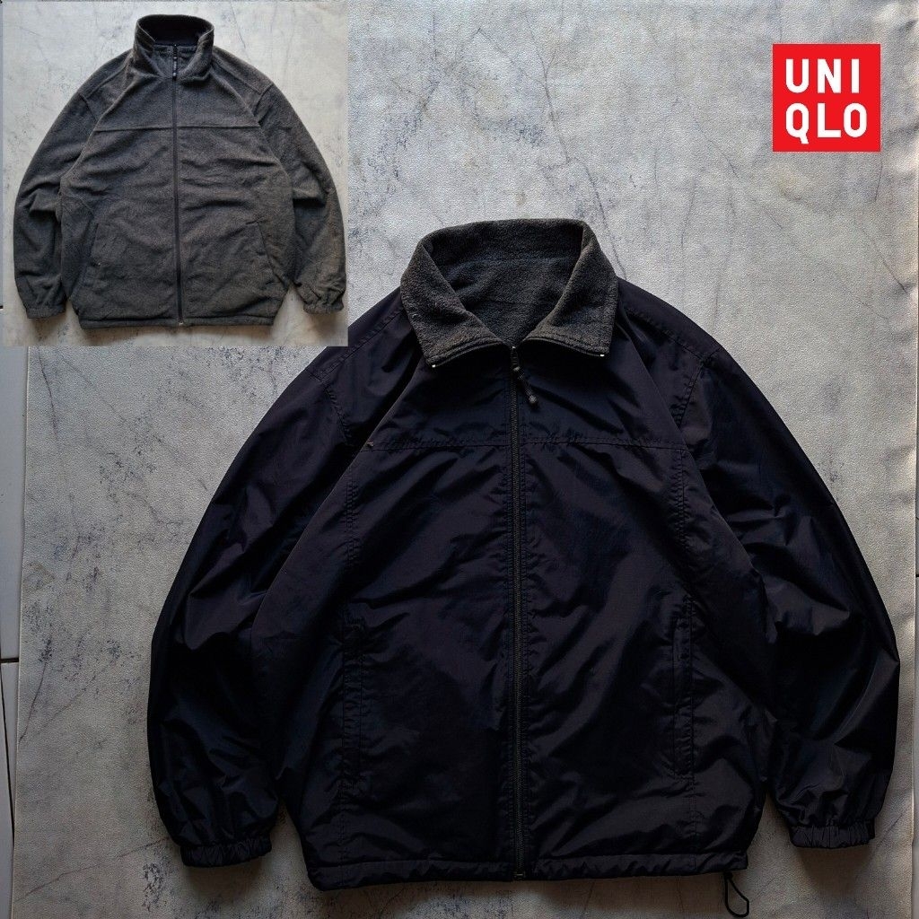 Windbreaker Jacket  Reversible Uniqlo (Navy/Grey)