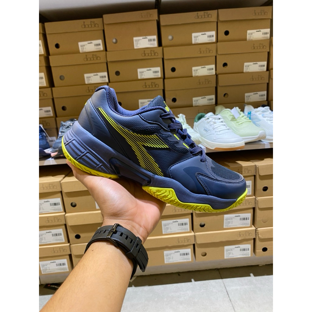 Sepatu tenis pria Diadora original / Diadora Nicholas mens tenis shoes-navy