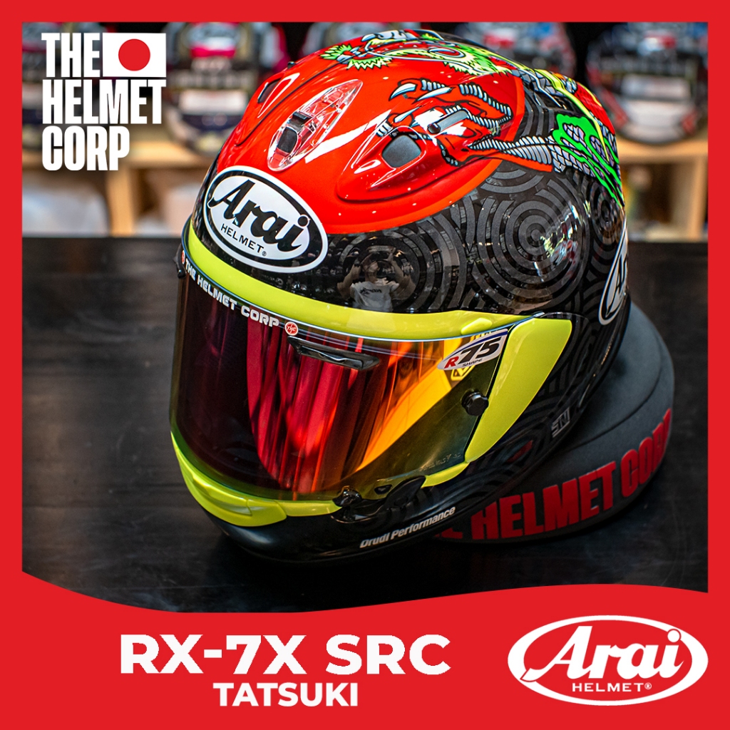 ARAI RX7X SRC TATSUKI ORIGINAL FULL FACE CARBON HELMET SUPER RACING CARBON RX-7X