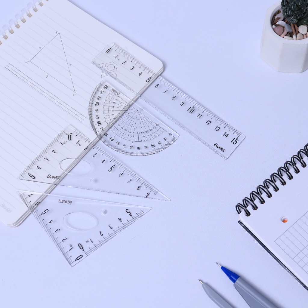 

[Pelangi Stationery] BANTEX Set Penggaris Matematika Set 4 Pcs