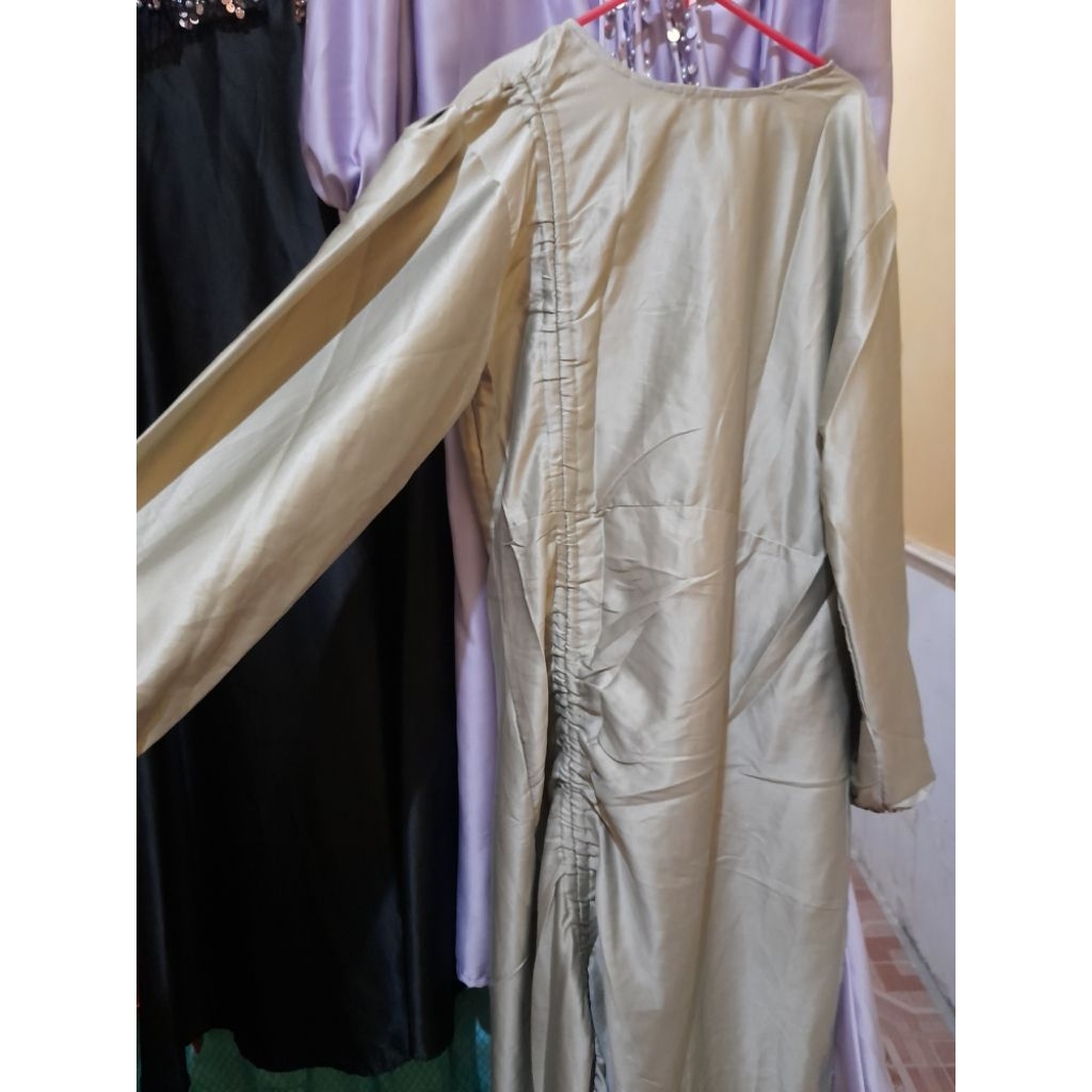 PRELOVED DRESS, GAUN, DRESS BRIDESMAID serut sage