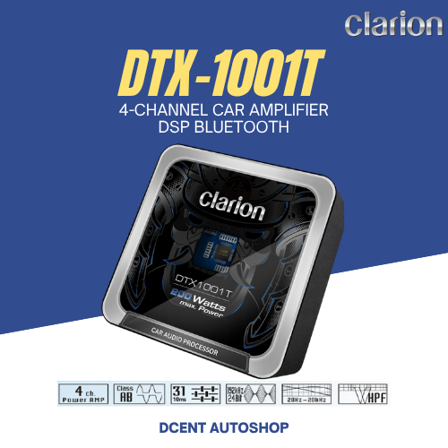 Clarion DTX-1001T Amplifier Mobil - 4-Channel & 2 Channel - 200W CLARION DSP Bluetooth Car Audio Pro