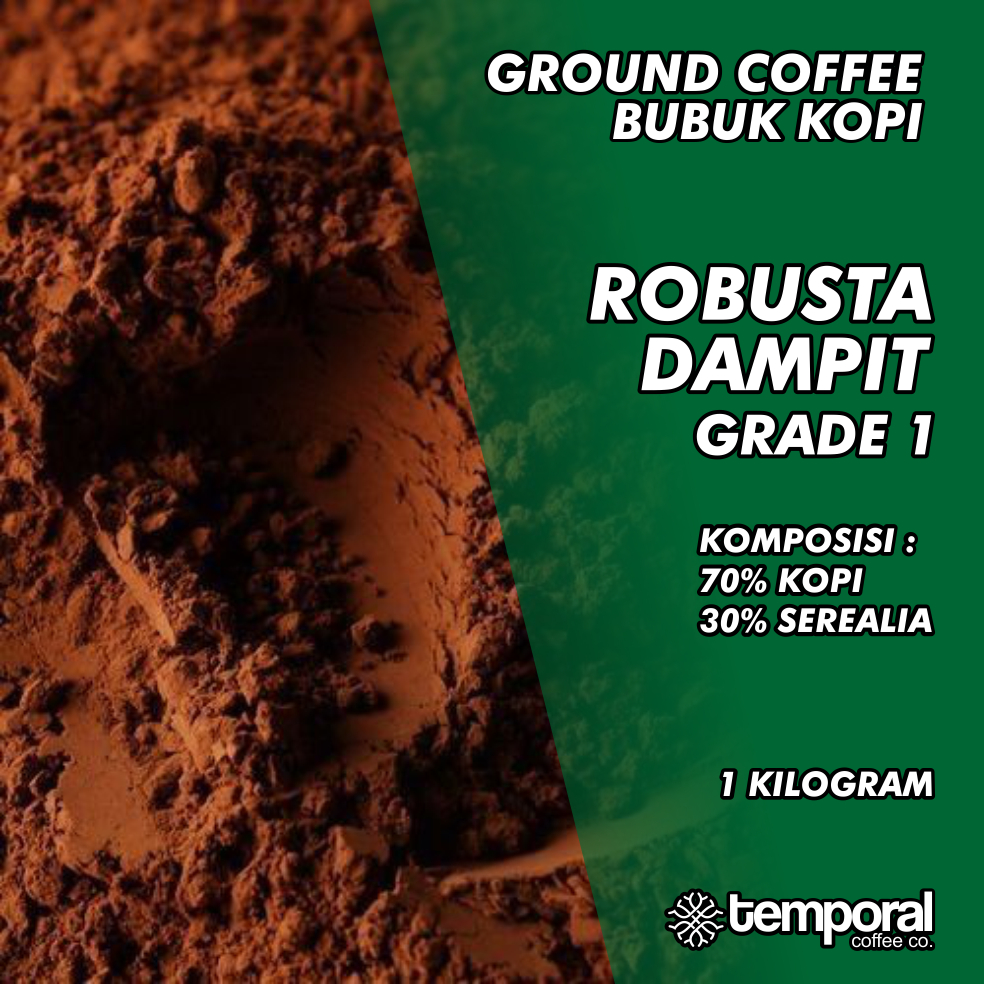 

Kopi Bubuk Robusta Dampit Grade 1 1kg | Temporal Coffee Company