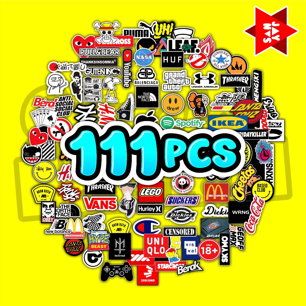 

Stiker Pack Hypebeast Aesthetic Waterproof untuk Laptop, Motor soft case dll