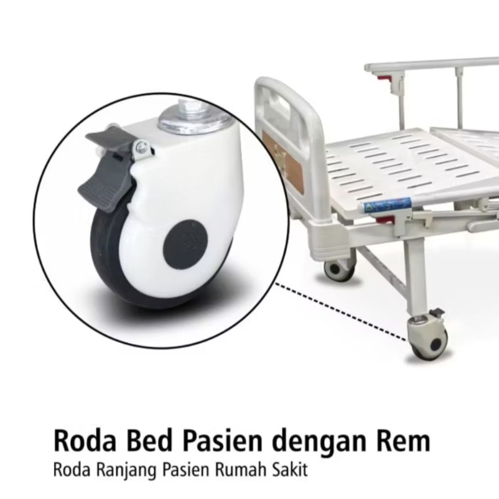 Roda bed Pasien dengan Rem