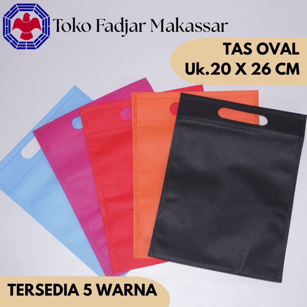 

Tas Spunbond Oval Ukuran 20 cm X 26 cm - 1 BKS (20 pcs)