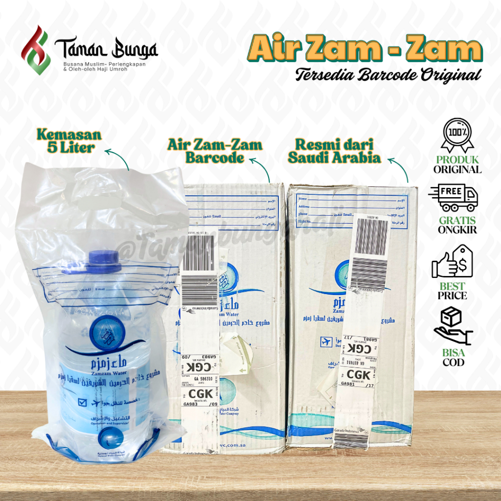 

AIR ZAM-ZAM BARCODE RESMI ORIGINAL KEMASAN 5 LITER