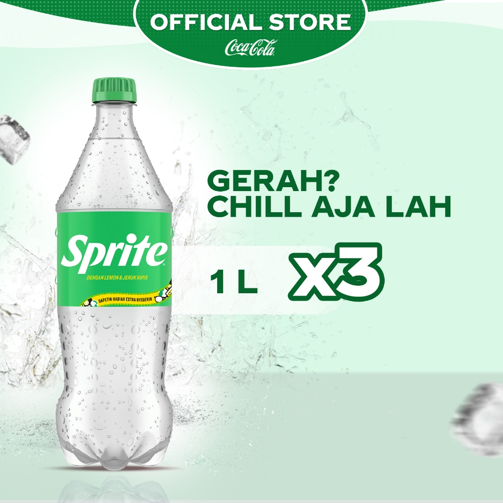 

Sprite Lemon Lime Minuman Soda - Botol 1L x 3pcs