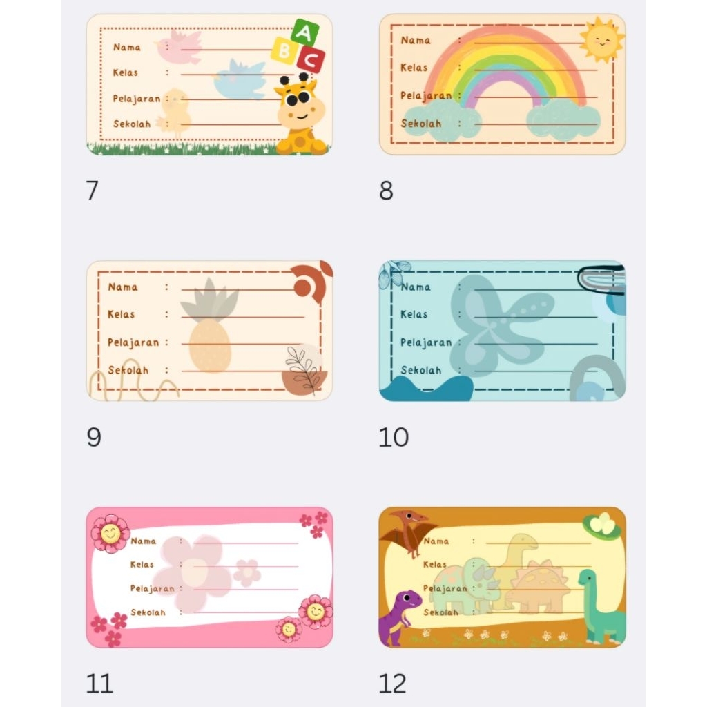 

stiker mata pelajaran