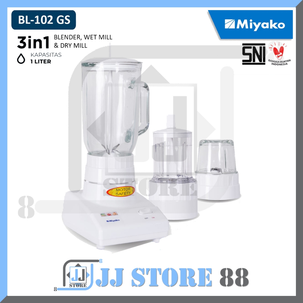 BLENDER MIYAKO / BLENDER KACA / BLENDER MIYAKO BL-102 GS - 3 in 1 / 1 L