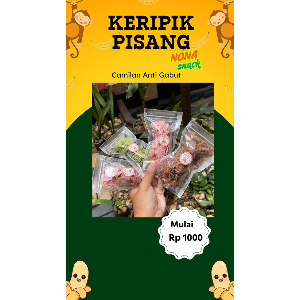 

Kripik Pisang 1000 hanya 1k bisa pilih rasa