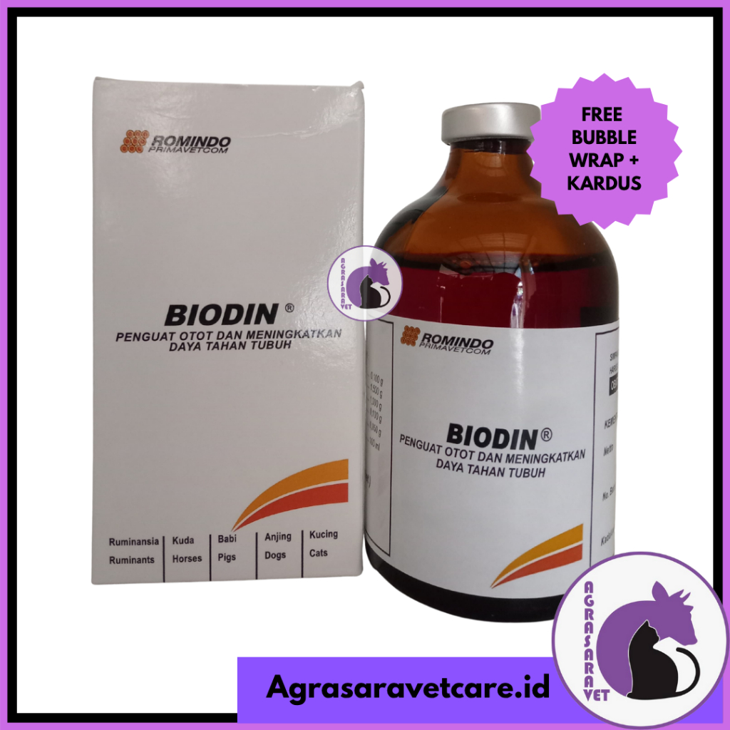 BIODIN 100 ml (atp hewan) biodin 100ml ROMINDO