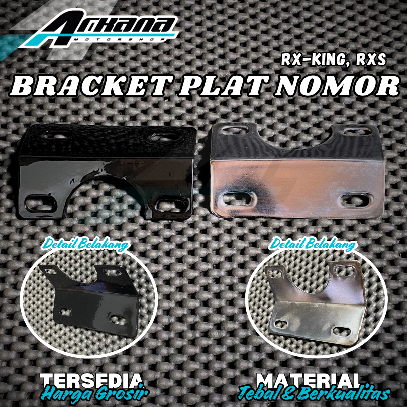 Bracket Dudukan Plat Nomor Atas Hitam Chrome Byangkerok RX King RXKing RXK