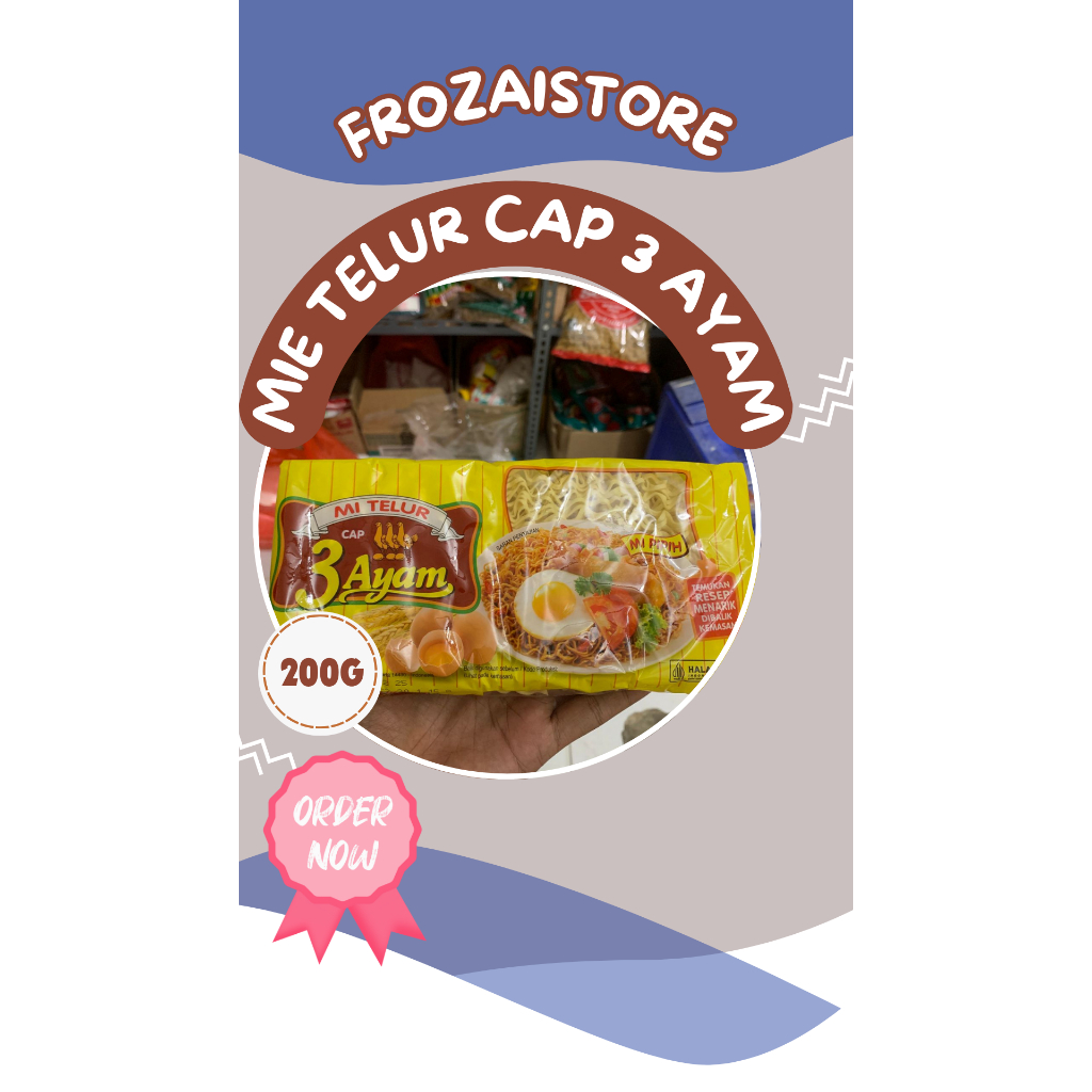 

Mie Telur Cap 3 Ayam 200g